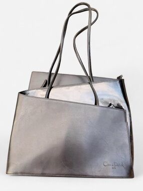 Black Leather Cleo & Patek Black Shoulder Bag